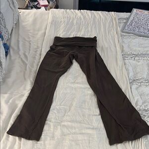 wild fable Brown High-Rise Fold-Over Waist Yoga Pants